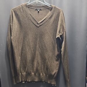 Pink Clover Women's Olive Brown V-Neck Sweater